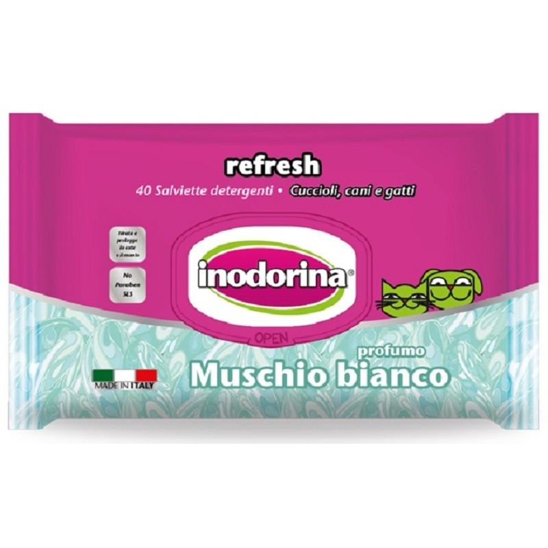INODORINA lingettes MUSCHIO blanc 40 pièces INODORINA lingettes MUSCHIO blanc 40 pièces