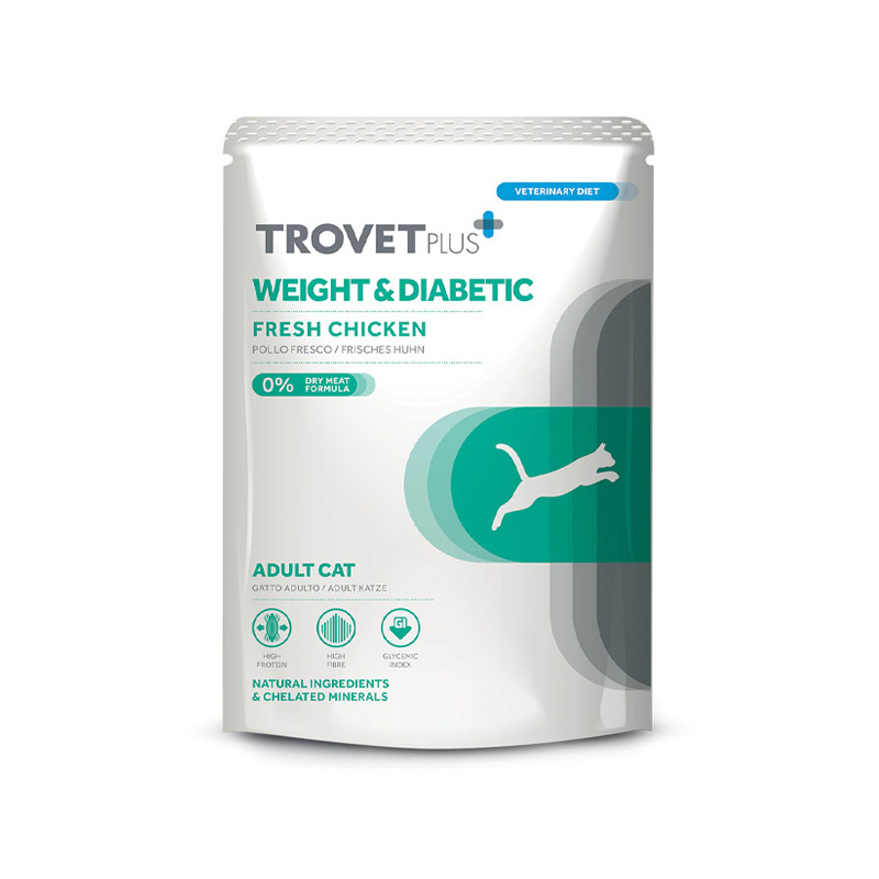 Trovet - Plus Cat Adult Weight & Diabetic Huhn Fresco 85gr Trovet - Plus Cat Adult Weight & Diabetic Huhn Fresco 85gr