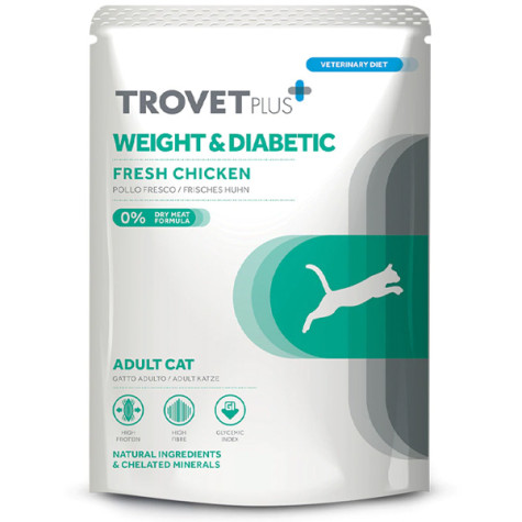 Trovet - Plus Cat Adult Weight & Diabetic Pollo Fresco 85gr -