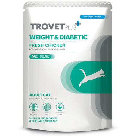 Trovet - Plus Cat Adult Weight & Diabetic Pollo Fresco 85gr - 