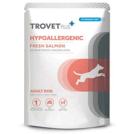 Trovet - Plus Hund für Erwachsene, hypoallergen, Lachs-Fresco, 100 g - 