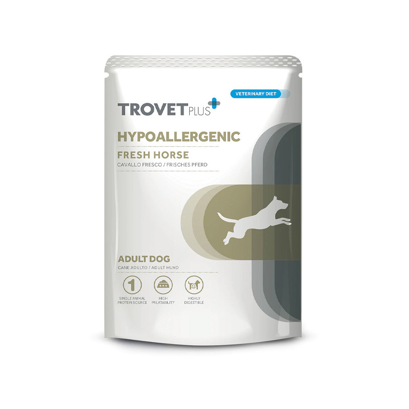 Trovet - Plus Dog Adult Hypoallergenic Cheval frais 100gr Trovet - Plus Dog Adult Hypoallergenic Cheval frais 100gr