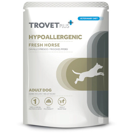 Trovet - Plus Hund für Erwachsene, hypoallergen, Cavallo Fresco, 100 g - 