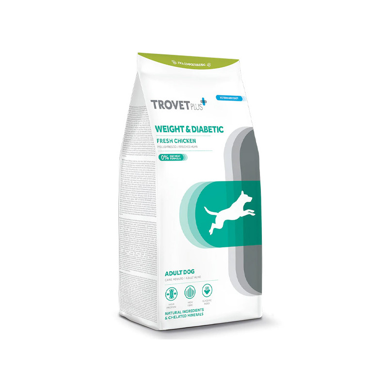 Trovet - Plus Dog Adult Weight et Diabetic Poulet frais 3kg Trovet - Plus Dog Adult Weight et Diabetic Poulet frais 3kg