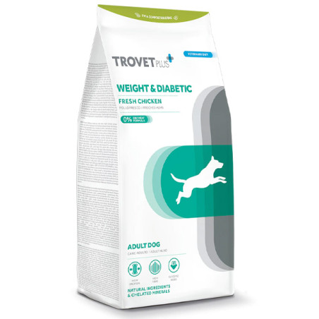 Trovet - Plus Hundegewicht für Erwachsene und Diabetiker Pollo Fresco 3 kg - 