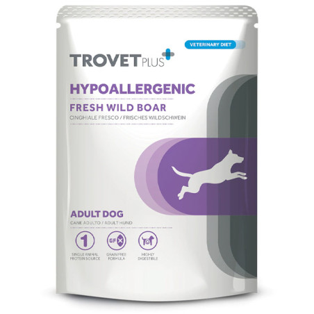 Trovet - Plus Hund für Erwachsene, hypoallergen, Cinghiale Fresco, 100 g - 