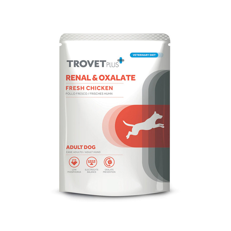 Trovet - Tro Plus Adult Renal et Oxalate Poulet frais 100gr Trovet - Tro Plus Adult Renal et Oxalate Poulet frais 100gr