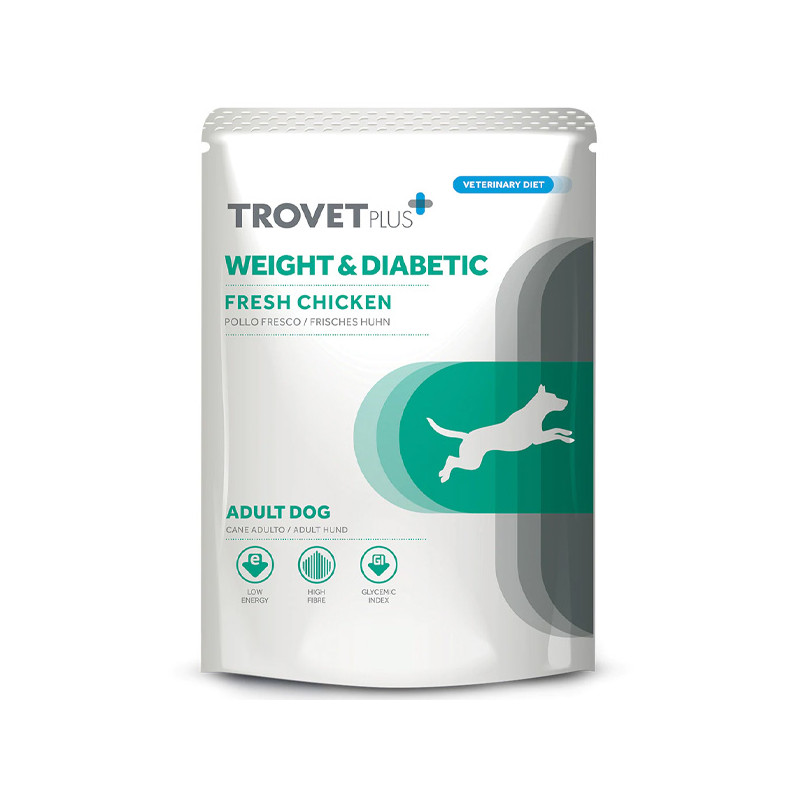 Trovet - Plus Dog Adult Weight & Diabetic Chicken Fresco 100gr Trovet - Plus Dog Adult Weight & Diabetic Chicken Fresco 100gr