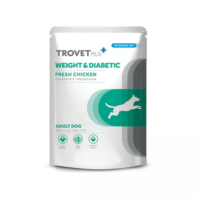 Trovet - Plus Dog Adult Weight & Diabetic Pollo Fresco 100gr Trovet - Plus Dog Adult Weight & Diabetic Pollo Fresco 100gr