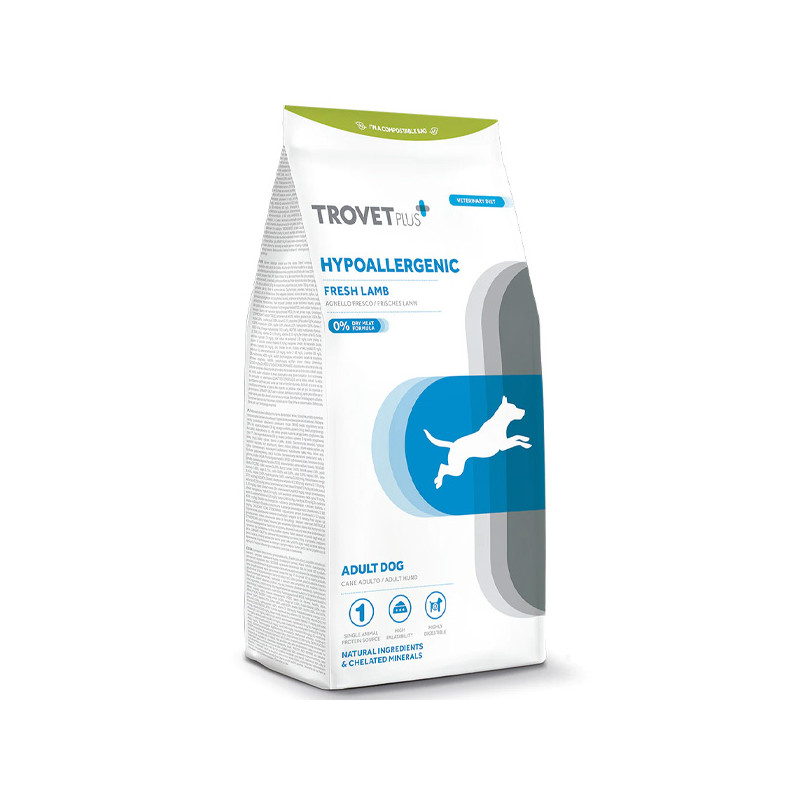 Trovet - Plus Hypoallergenes frisches Lamm für Hunde für Erwachsene, 3 kg