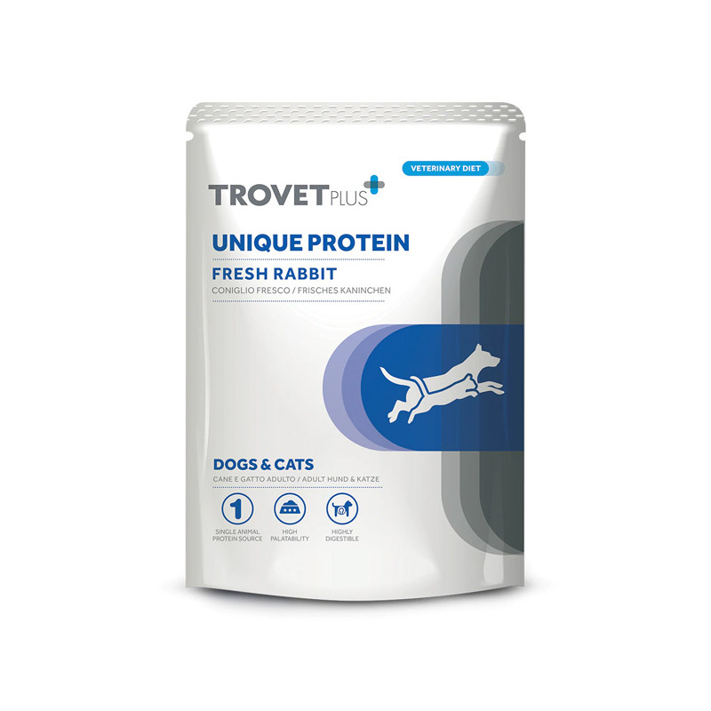 Trovet - Plus Dog Adult Unique Protein Lapin frais 100gr Trovet - Plus Dog Adult Unique Protein Lapin frais 100gr