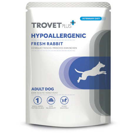 Trovet - Plus Hunde-Erwachsener, hypoallergen, Coniglio Fresco, 100 g - 