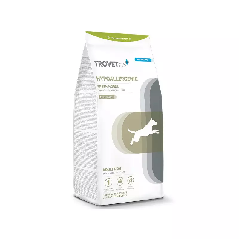 Trovet - Plus Hund für Erwachsene, hypoallergen, Cavallo Fresco, 10 kg