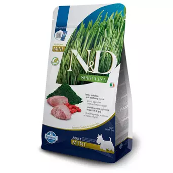 Farmina - Natürliche und köstliche Spirulina Adult Mini mit Lamm, Spirulina und Goji-Beeren 2 kg - 