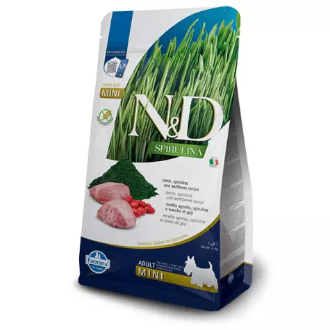 Farmina - Natürliche und köstliche Spirulina Adult Mini mit Lamm, Spirulina und Goji-Beeren 2 kg - 