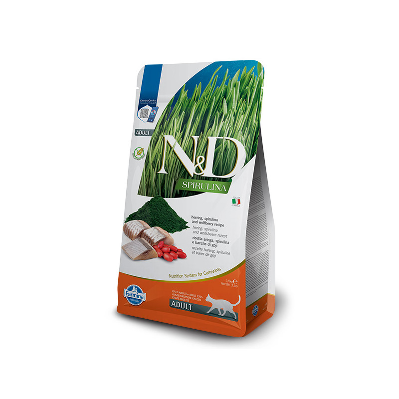 Farmina - Natural et Delicious Spirulina Cat Adult Aringa 1,5 kg Farmina - Natural et Delicious Spirulina Cat Adult Aringa 1,5 kg