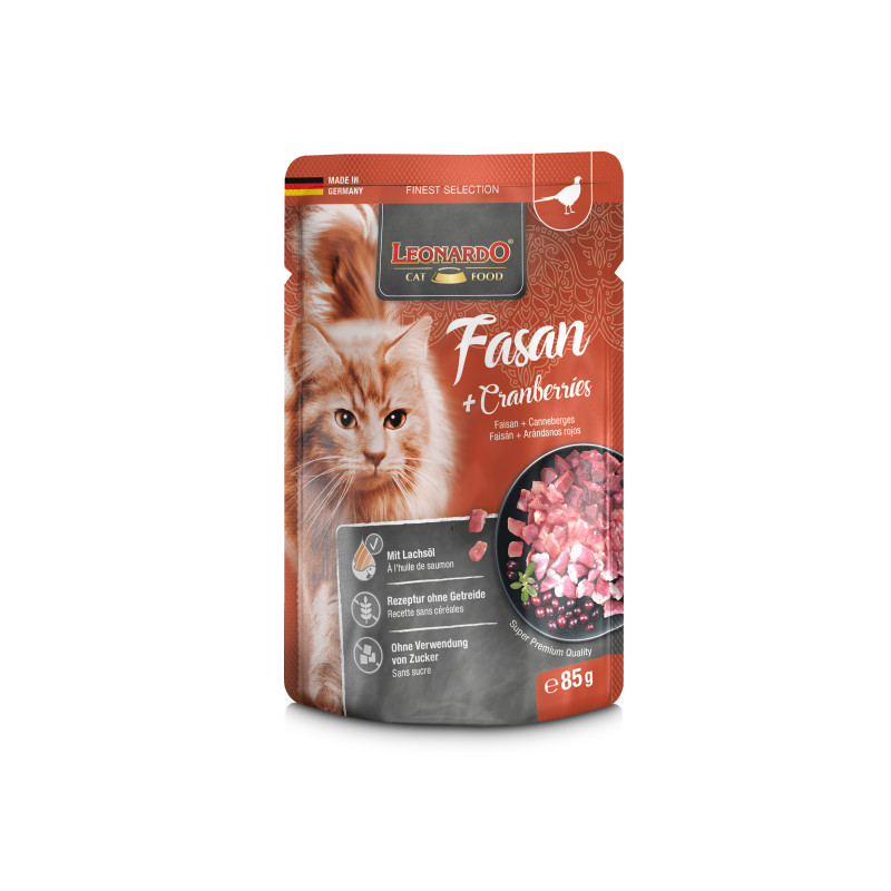 Leonardo fagiano + myrtilles 85 g. (Sachet) Leonardo fagiano + myrtilles 85 g. (Sachet)