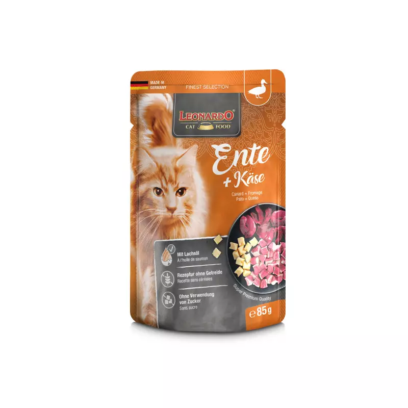 Leonardo Anatra + Formaggio 85 gr. (Bustina) Leonardo Anatra + Formaggio 85 gr. (Bustina)