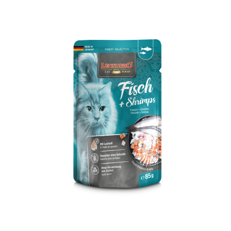Leonardo Poisson et crevettes 85 g (Sachet)
