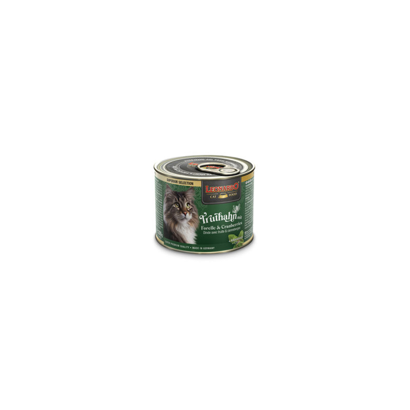 LEONARDO SUPERIOR boîte Dinde avec Truite et Myrtilles rossi g 200 LEONARDO SUPERIOR boîte Dinde avec Truite et Myrtilles rossi g 200
