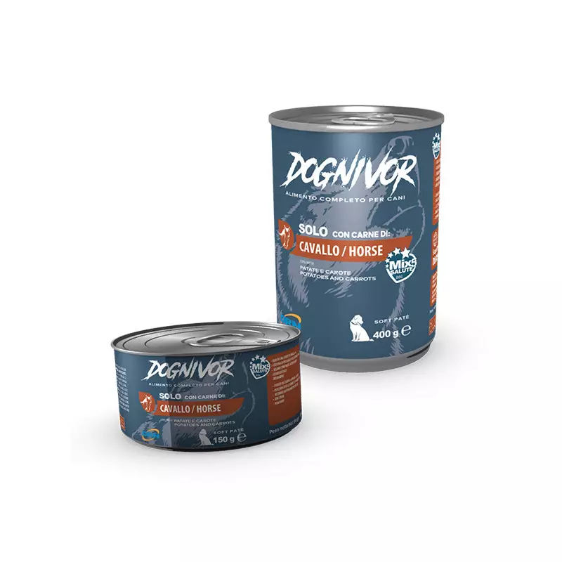 Drn - Dognivor Adult Horse Potatoes and Carrots 400gr