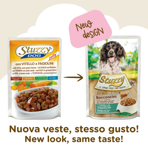 STUZZY DOG Vitello e Fagiolini in Gelatina 100 gr. - 