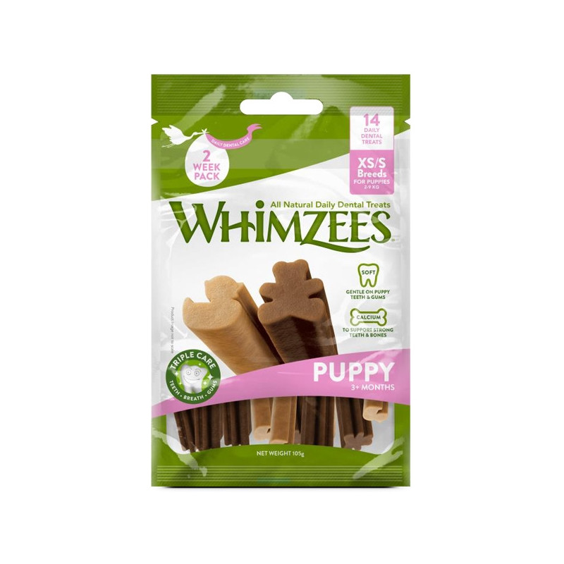 Whimzees-Puppy Snack Vegetale per pulizia dentale(xs 14 pz) Whimzees-Puppy Snack Vegetale per pulizia dentale(xs 14 pz)