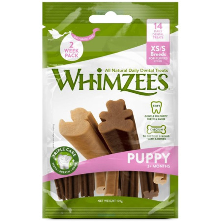 Whimzees-Puppy Snack Vegetale per pulizia dentale(xs 14 pz) - 