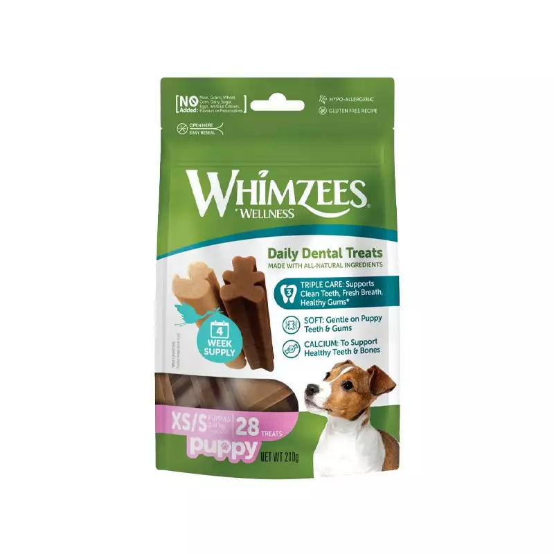 Whimzees-Puppy snack vegetale per pulizia dentale Whimzees-Puppy snack vegetale per pulizia dentale