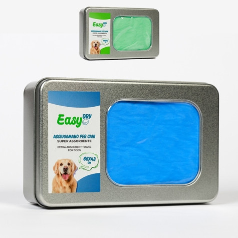 Easypu - EasyDry Towel for Dogs Color Blue | 66 X 43 cm -