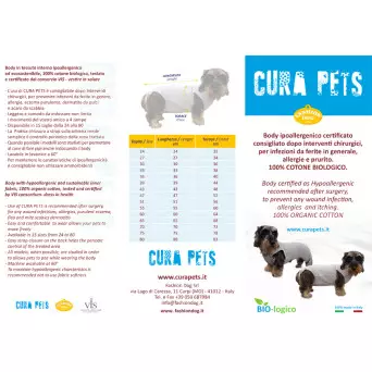 Fashion Dog - Cura Pets Body Post Operatorio Aperto Sotto Taglia 24 - 