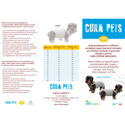 Fashion Dog - Cura Pets Body Post Operatorio Aperto Sotto Taglia 24