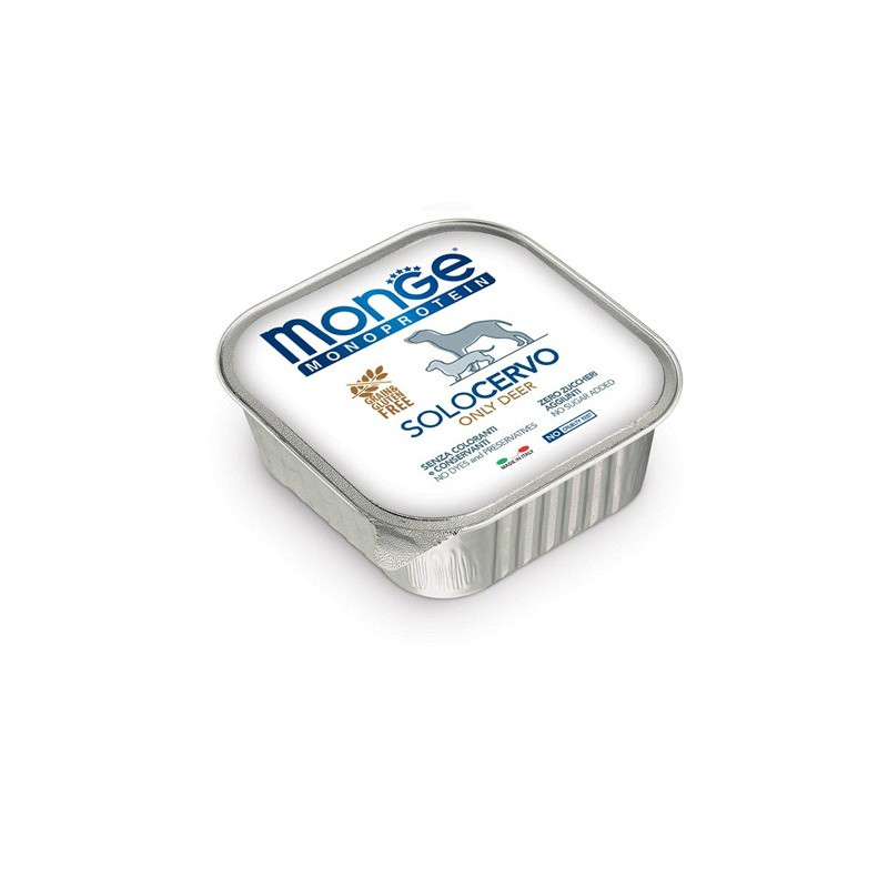MONGE Natural Superpremium monoprotéique Solo cerf 150 g MONGE Natural Superpremium monoprotéique Solo cerf 150 g