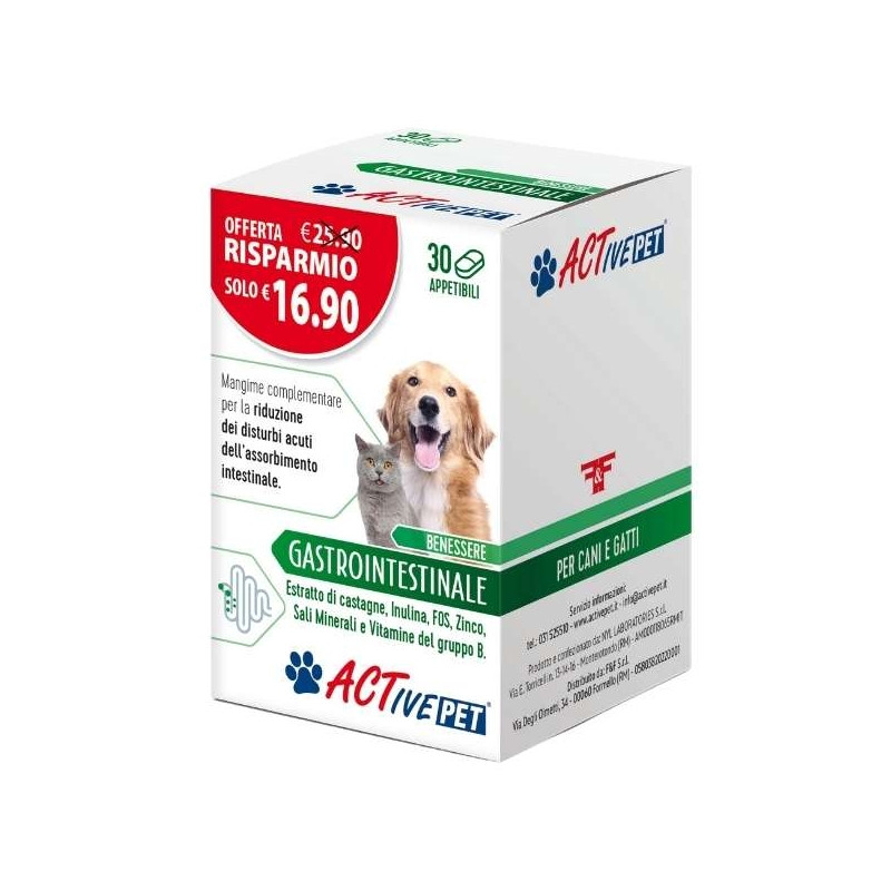 Felpharma - Active Pet Gastrointestinale 30 Tablets Felpharma - Active Pet Gastrointestinale 30 Tablets