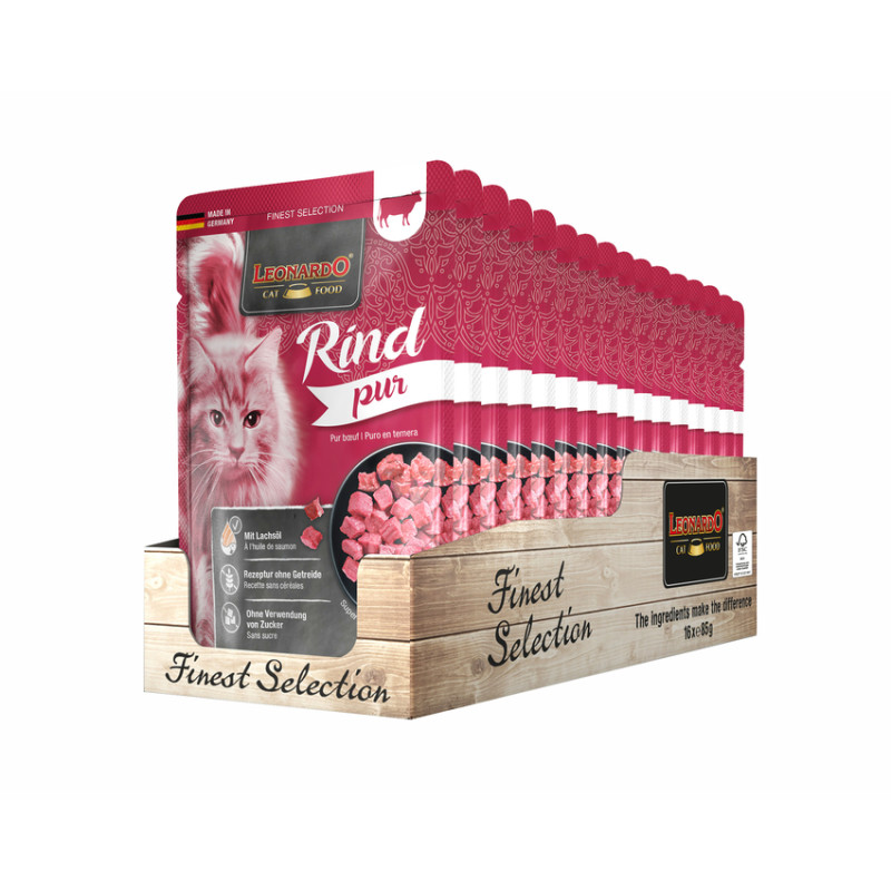 Leonardo Puro Bœuf 85 g. x 16 Sachets