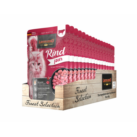 Leonardo Reines Rindfleisch 85 gr.x 16 Beutel - 