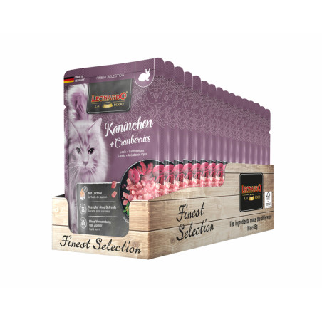 Leonardo Kaninchen + Preiselbeeren 85 gr.x 16 Beutel - 