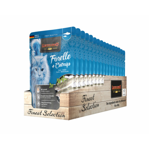 Leonardo Truite + erba gatta 85 g. x 16 Sachets