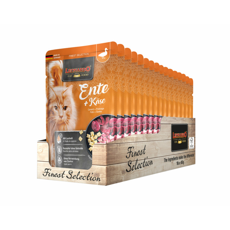 Leonardo Canard + Fromage 85 g. x 16 Sachets Leonardo Canard + Fromage 85 g. x 16 Sachets