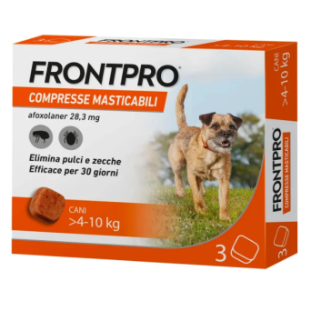 FRONTPRO 3 COMPRESSE MASTICABILI PER CANI 4-10KG (28,3MG) -