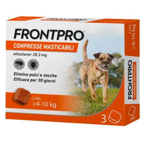 FRONTPRO 3 COMPRESSE MASTICABILI PER CANI 4-10KG (28,3MG) -