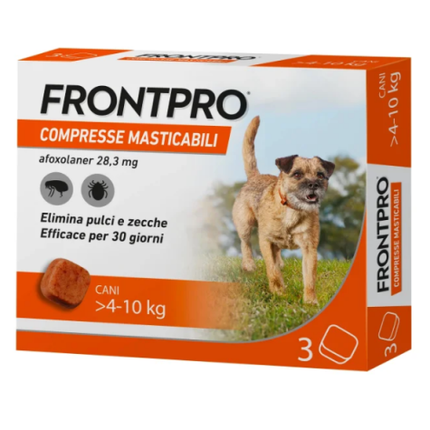 FRONTPRO 3 COMPRESSE MASTICABILI CANI 4-10KG (28,3MG) - 