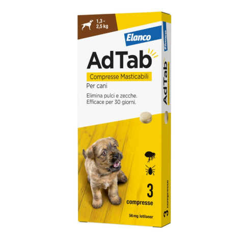 AdTab Cani 1,3-2,5 Kg 3 Compresse (56 Mg) -