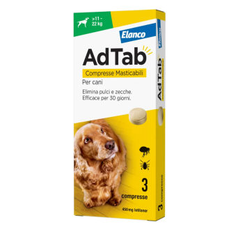 AdTab Cani 11-22 Kg 3 Compresse (450 Mg) -
