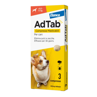 AdTab Dogs 5.5-11 Kg 3 Tablets (225 Mg) -