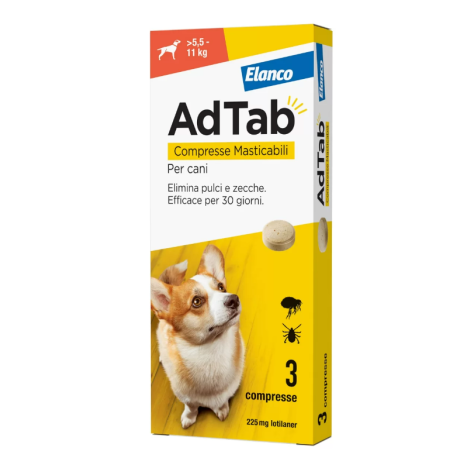 AdTab Cani 5,5-11 Kg 3 Compresse (225 Mg) -