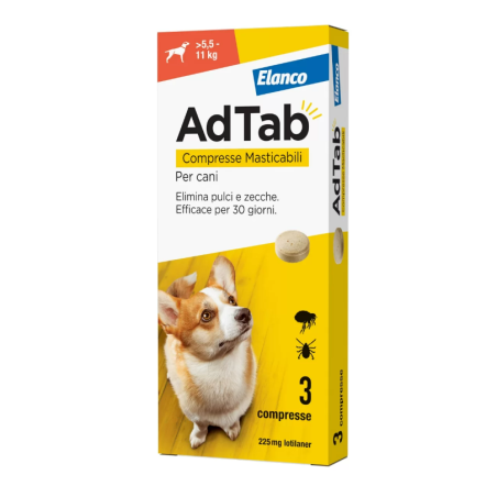 AdTab Cani 5,5-11 Kg 3 Compresse (225 Mg) - 