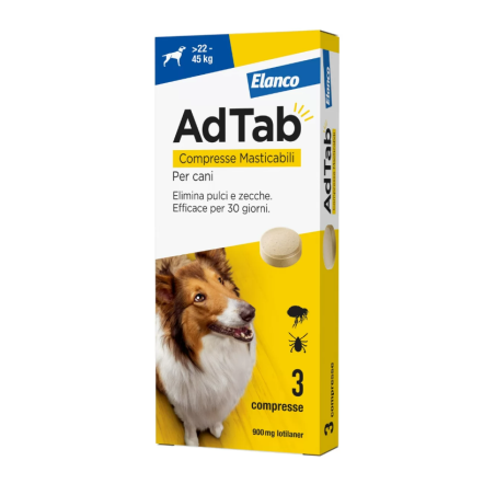 AdTab Cani 22-45 Kg 3 Compresse (900 Mg) - 