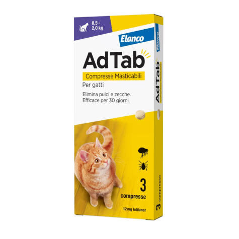 AdTab Gatti 0,5-2 Kg 3 Compresse (12 Mg) -
