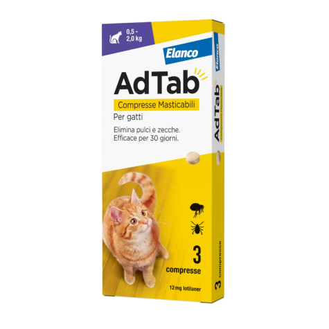 AdTab Gatti 0,5-2 Kg 3 Compresse (12 Mg) - 